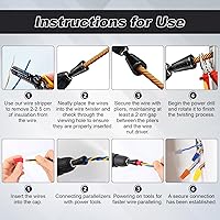 Vista 6 de 4 Pcs Multifunctional Wire Twister Tool for Drill, Lightweight Wire Nut Twister Compatible with 8 to 24 Awg and 2 to 7 Ways Effortlessly, Wire Nut