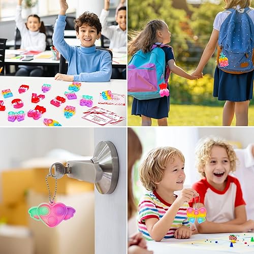 Miniatura 7 de Regalos para el día de San Valentín para niños paquete de 36 tarjetas para el día de San Valentín para niños con mini juguetes para ansiedad de