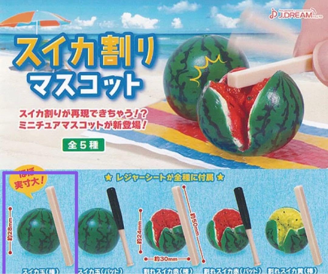 Amazon.co.jp: スイカ割りマスコット スイカ玉（棒） : おもちゃ