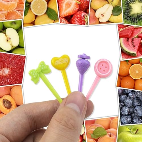 Miniatura 3 de 16 piezas de palillos de frutas para niños, palillos de dientes de animales lindos, accesorios Bento para niños pequeños, mini dinosaurios, picas de