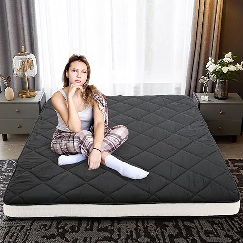 DoCred Japanese Floor Mattress, Japanese Futon Mattress Foldable Mattress, Roll Up Mattress Tatami Mat, Thick Folding Sleeping Pad Breathable Floor disponible en Yaxa Venezuela