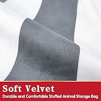 Vista 95 de Jorbest Almacenamiento de puf de animales de peluche, bonita construcción para niños y adultos, fundas de terciopelo de lujo para puf solo sin