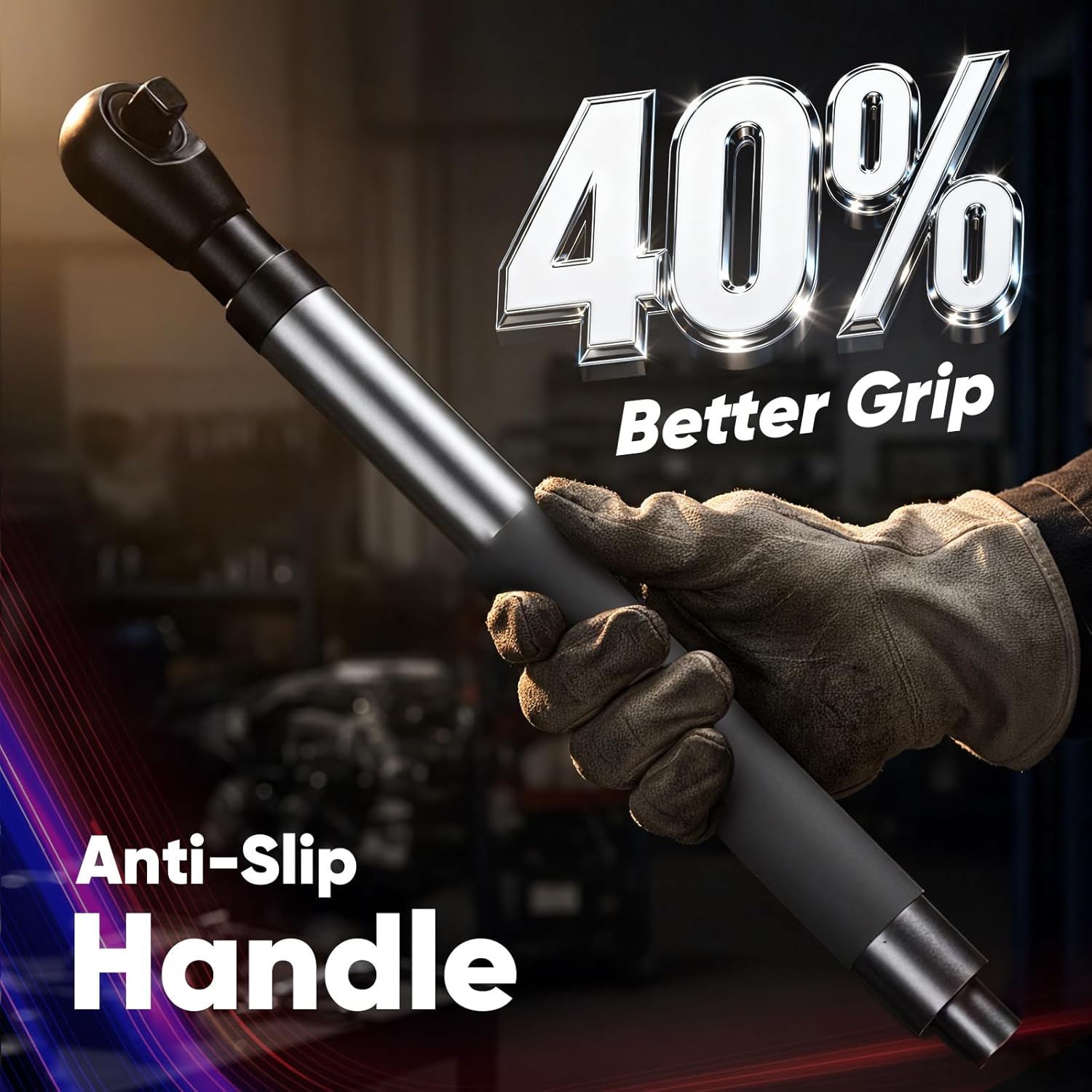 1/2" Offset Extension Wrench with 3/8" & 1/4" Drive Adapters, Right Angle Impact Ratchet Extender for Tight Spaces, Compatible with Electric Ratchet and Drill