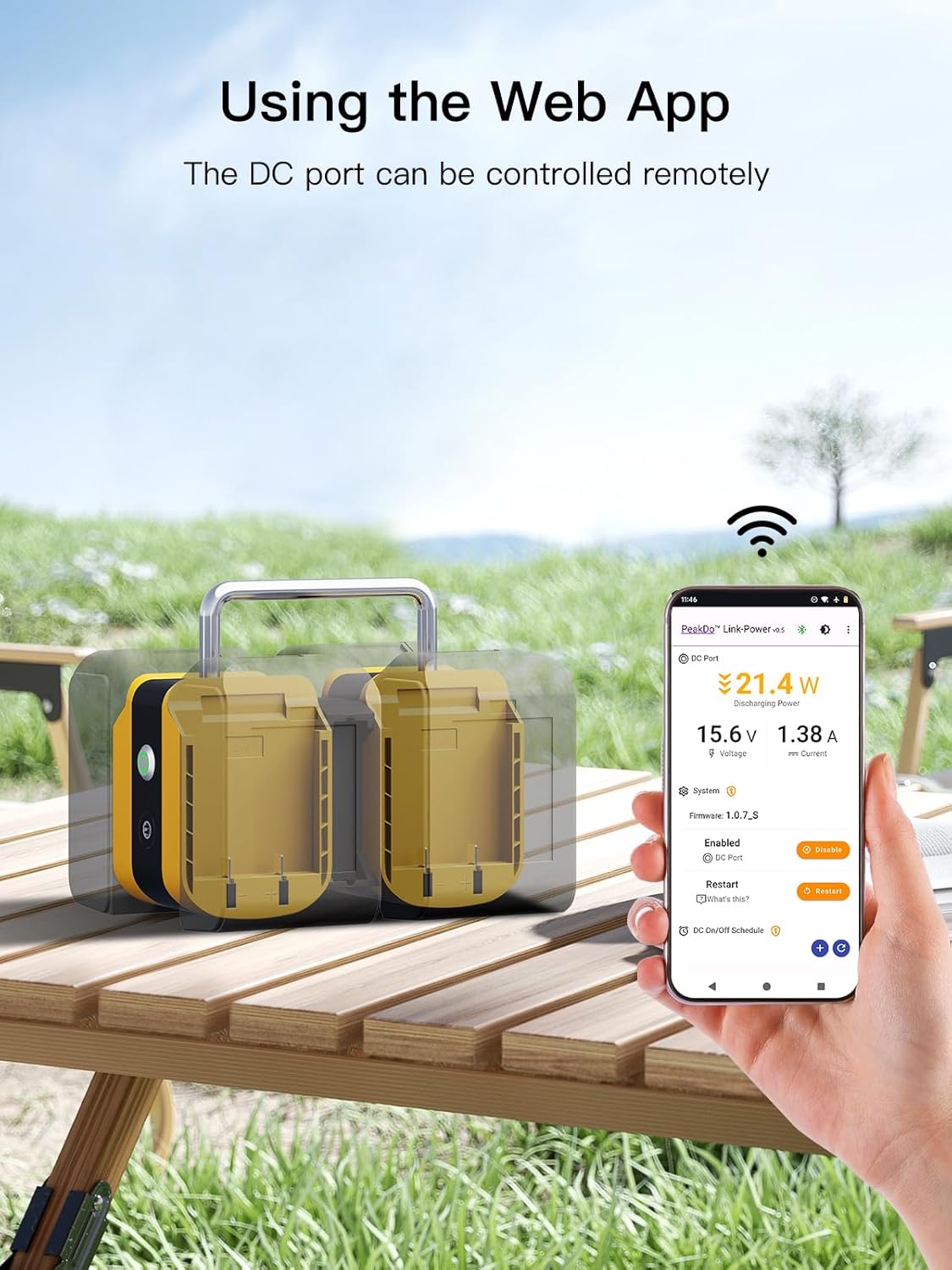 PeakDo Power Dock for Starlink Mini, Portable Starlink Mini Battery Adapter Compatible with DeWALT 20V