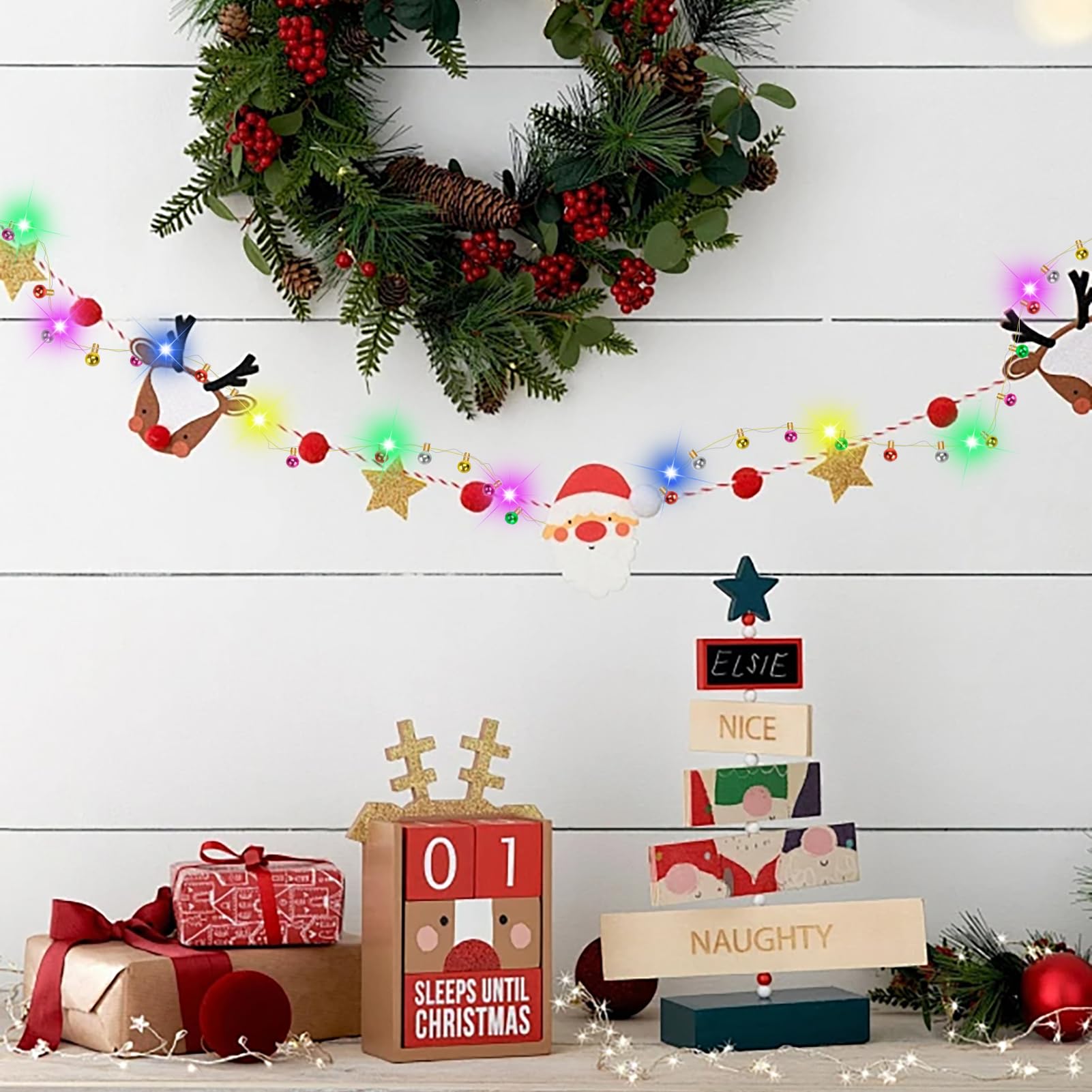 Gnomo, catena luminosa LED, 2 m, accessorio per la casa delle