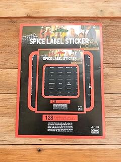 128 Pcs Spice Jar Labels Self Adhesive Preprinted Waterproof Seasoning Labels for Bottles and Containers (Smart Home)