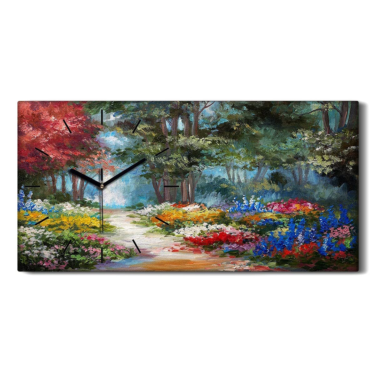 Horloge sur Toile Salon et Chambre Décoration Murale Nature Florale
