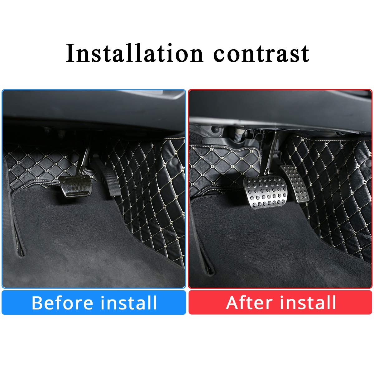 2 pezzi in acciaio inossidabile Pedale del freno per auto a gas per classe A W176, classe B W246, CLA C117, GLS, GLE W166, ML, classe R W251 Accessori
