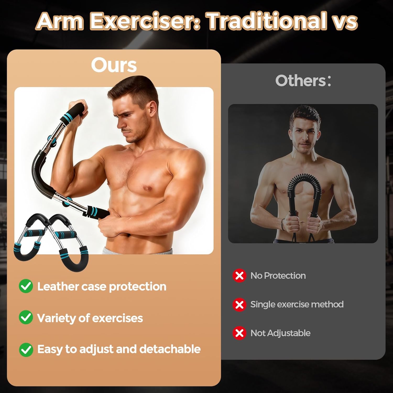 Twister Arm Trainer for Men & Women, 66-110lb Adjustable Chest Workout Equipment for Arms, Chest Muscle Trainer , Detachable Muscle Trainer for Home Gym with Resistance Band