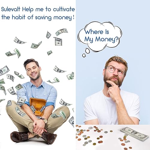 Miniatura 203 de Alcancía para niños y niñas, alcancía grande de madera personalizada con diseño recortado, bancos de monedas con letras del alfabeto, caja de ahorro