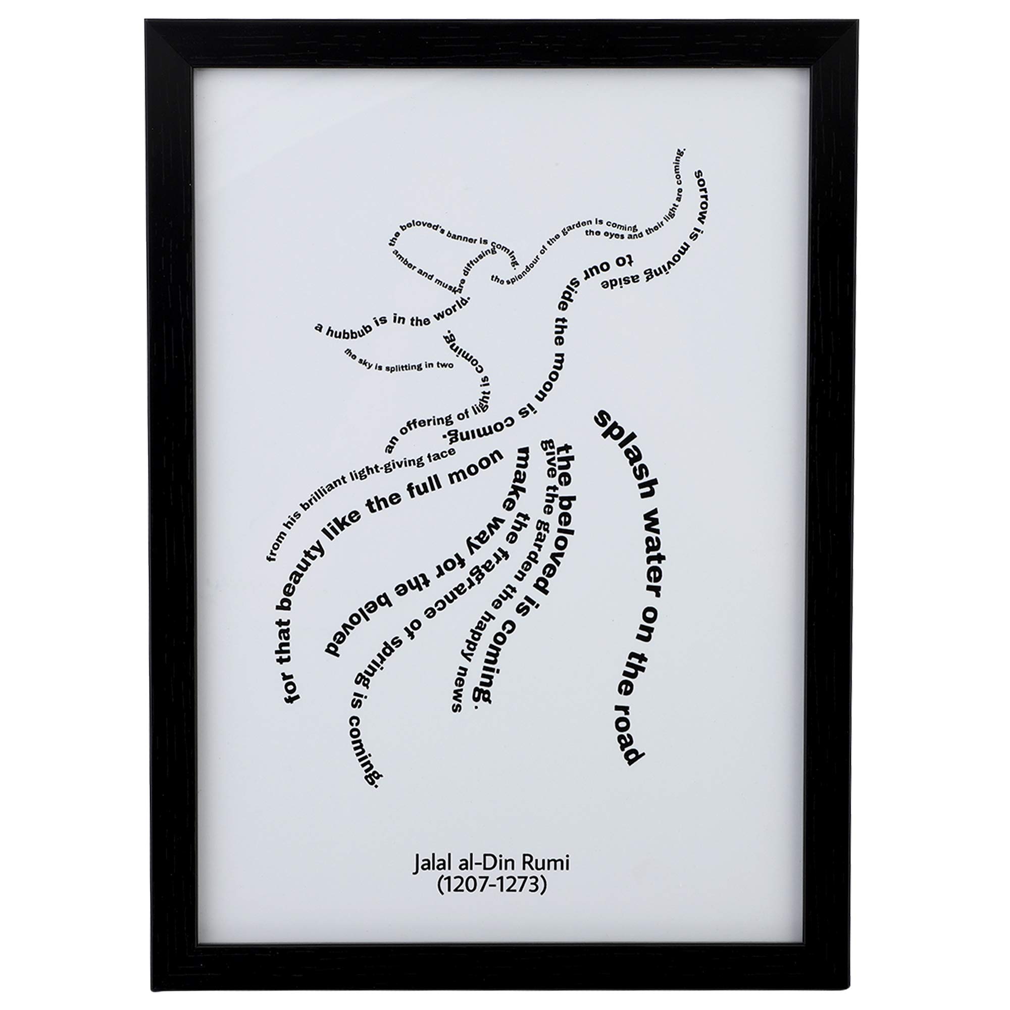 Books etc Rumi Art Print A4 Size (Framed)