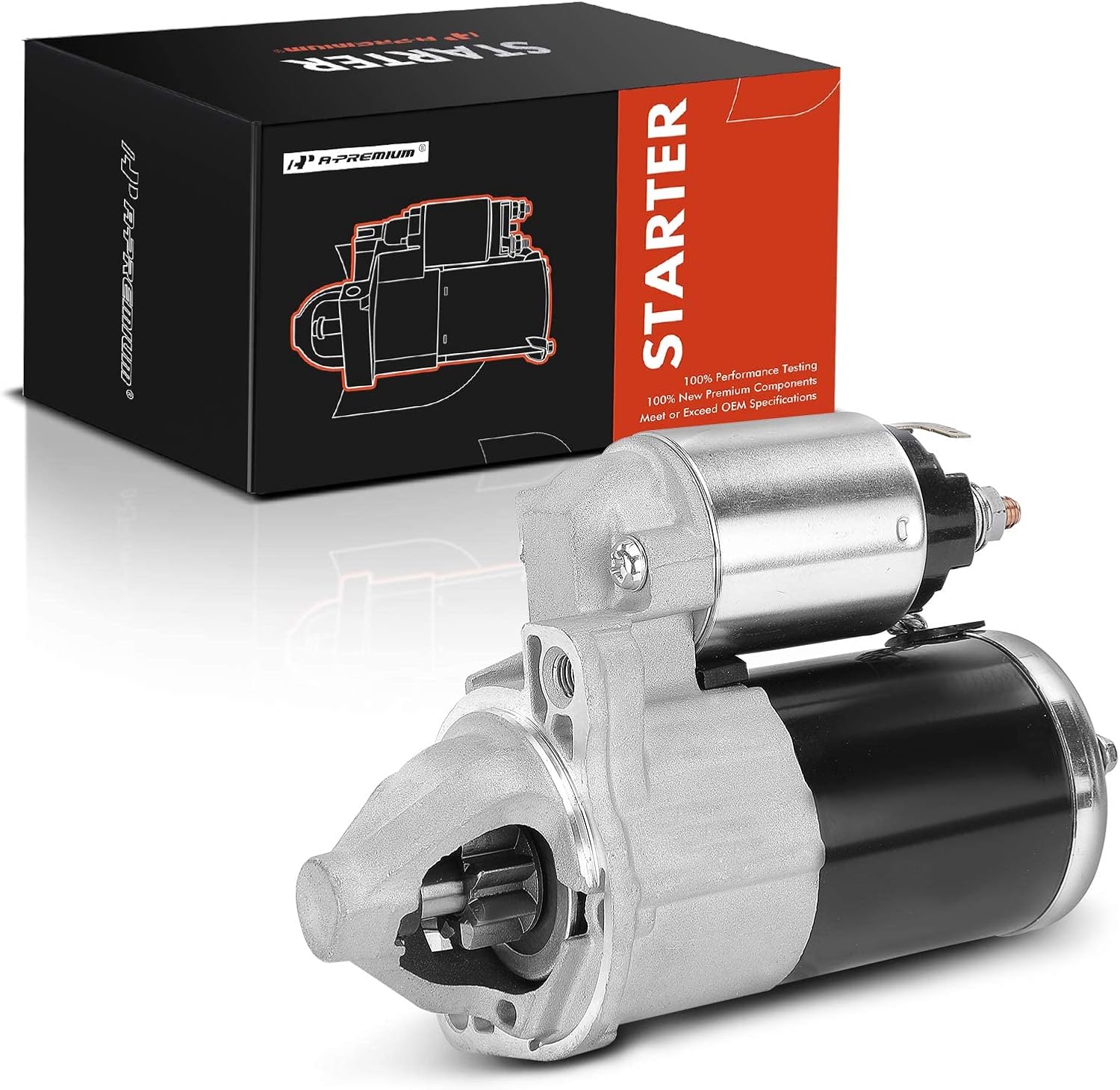 A-Premium Starter Motor Compatible with Mitsubishi Outlander 2007 2008 2009, V6 3.0L, 12V 1.4KW 8-Teeth Clockwise, Replace# 1810A096
