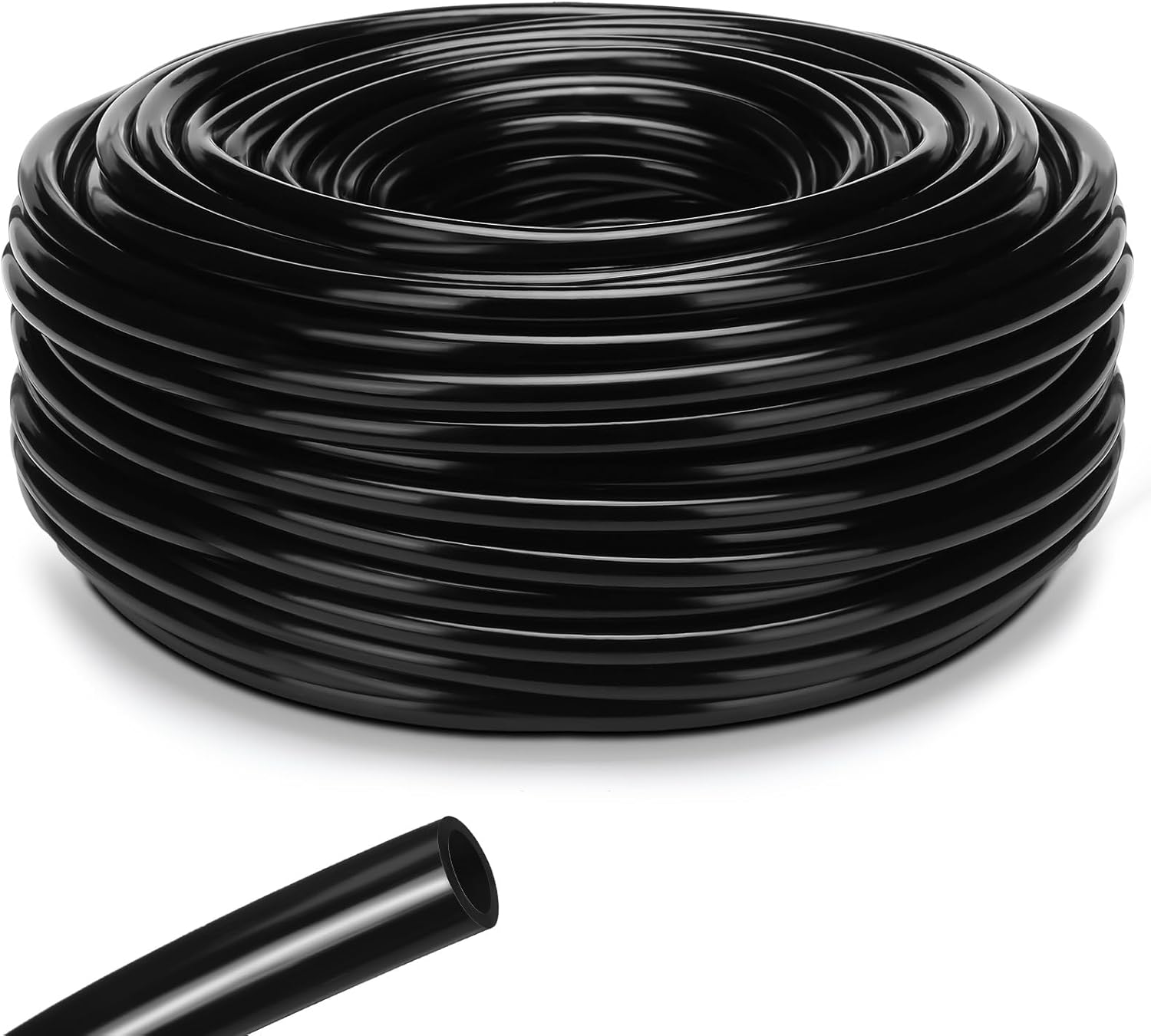 Nuanchu 196 ft 5/16 Drip Irrigation Tubing Blank Distribution Tubing Drip Irrigation Hose Garden Watering Tube Line 0.42" OD X 0.30" ID for Garden Irrigation System