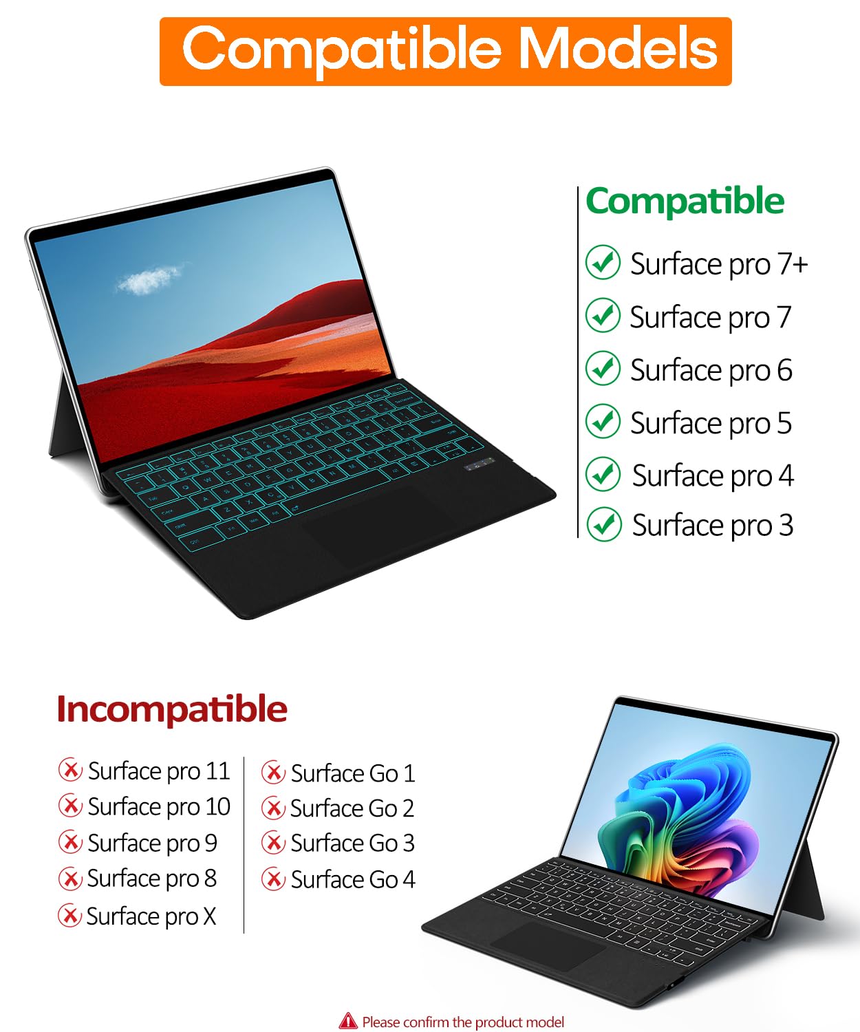 Amazon.com: Seteesamvo Surface Pro Keyboard Bluetooth Connection