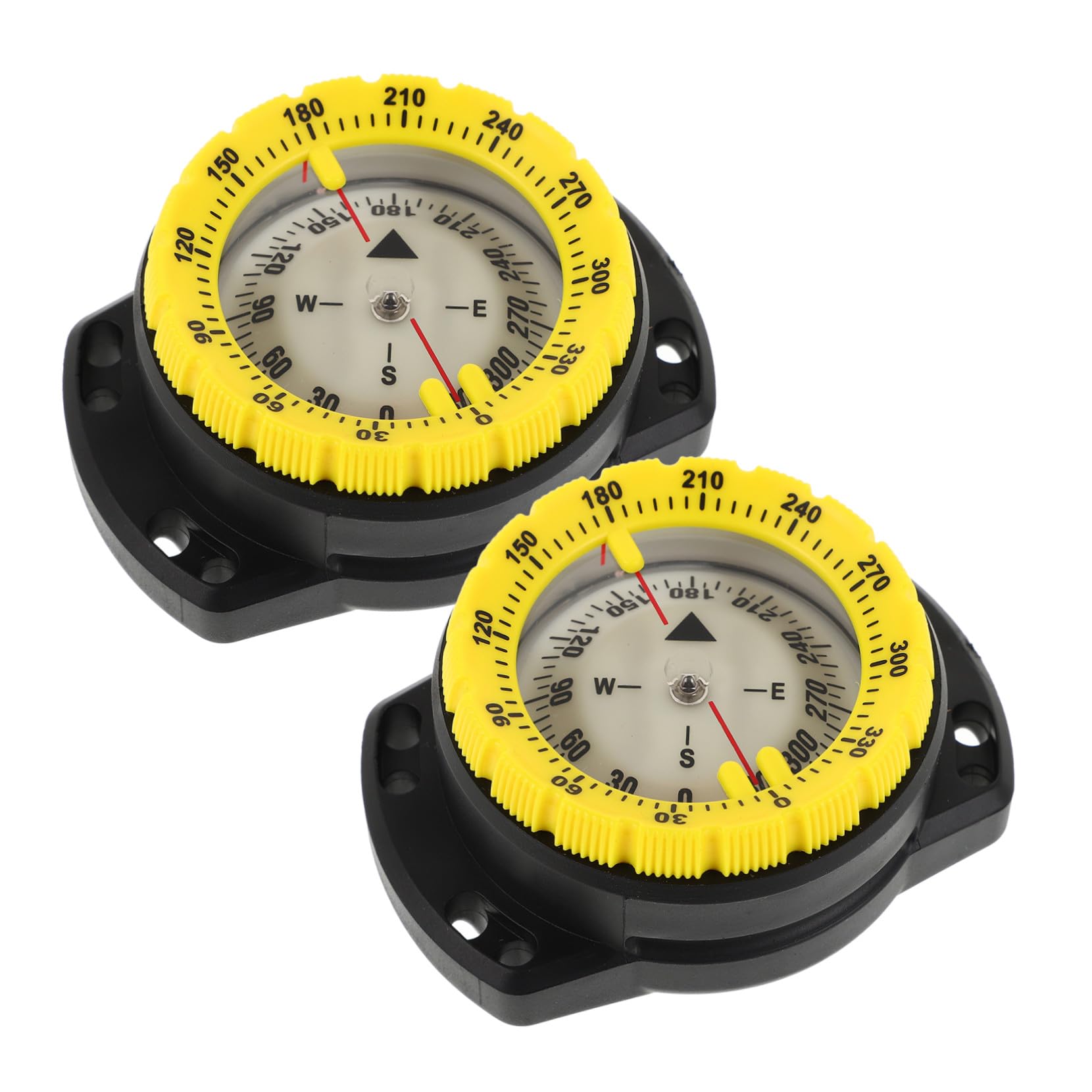 SUPVOX 2pezzi Bussola da Polso Clip Bussola Subacquea Compatta per Immersioni Escursionismo Kayak Orienteering Resistente alla Pressione Display Quadrante