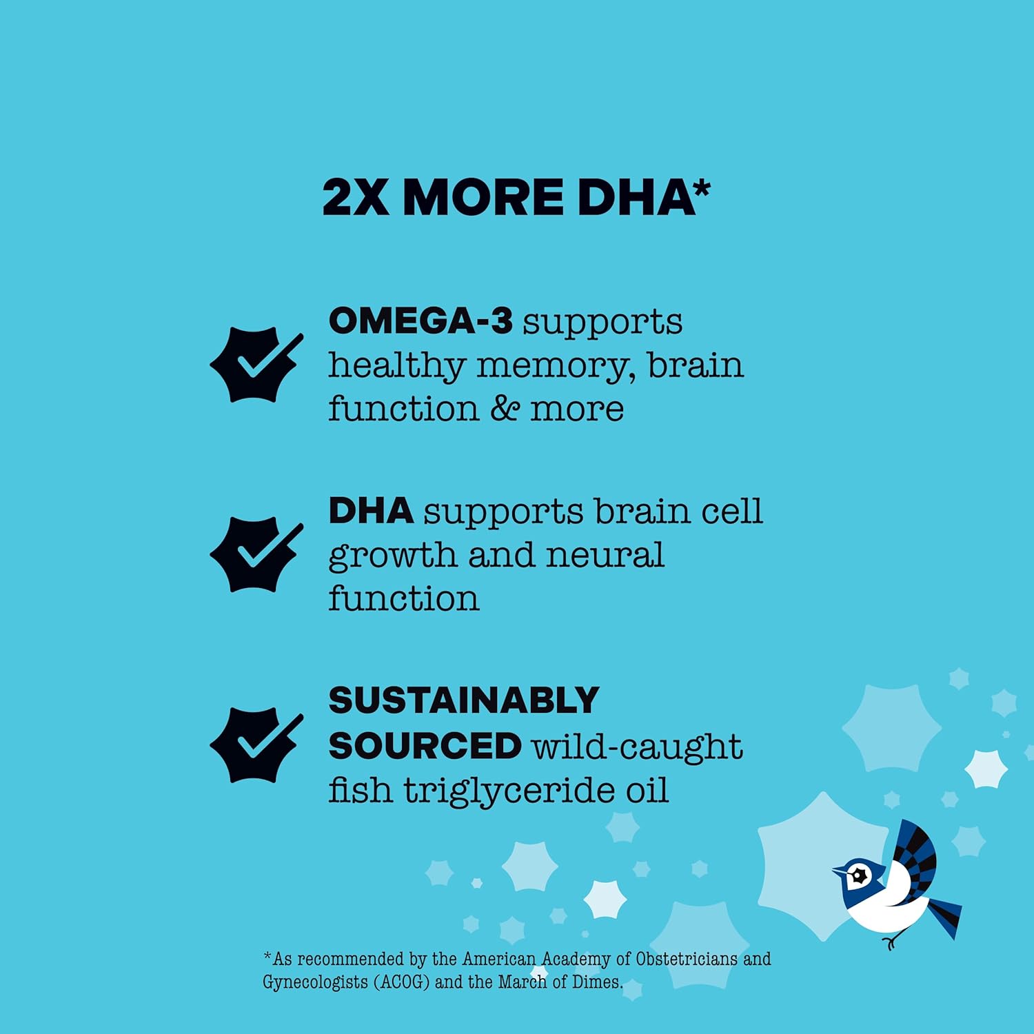 Best Nest Wellness Mama Bird Prenatal DHA - Health Supplement with Omega-3 DHA & EPA - Fish Oil Supplement for Pregnant Women - Supports Fetal Brain & Eye Development - 60 Softgels - Image 4