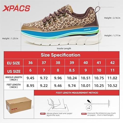 Miniatura 3 de XPACS Tenis ortopédicos para caminar para mujer, cómodos tenis de moda para fascitis plantar, soporte de arco, zapatos casuales para aliviar el