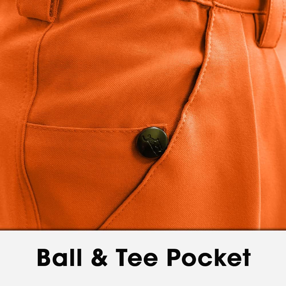 Golf Knickers Orange Microfiber (Plus Fours) for Men