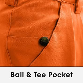 Golf Knickers Orange Microfiber (Plus Fours) for Men
