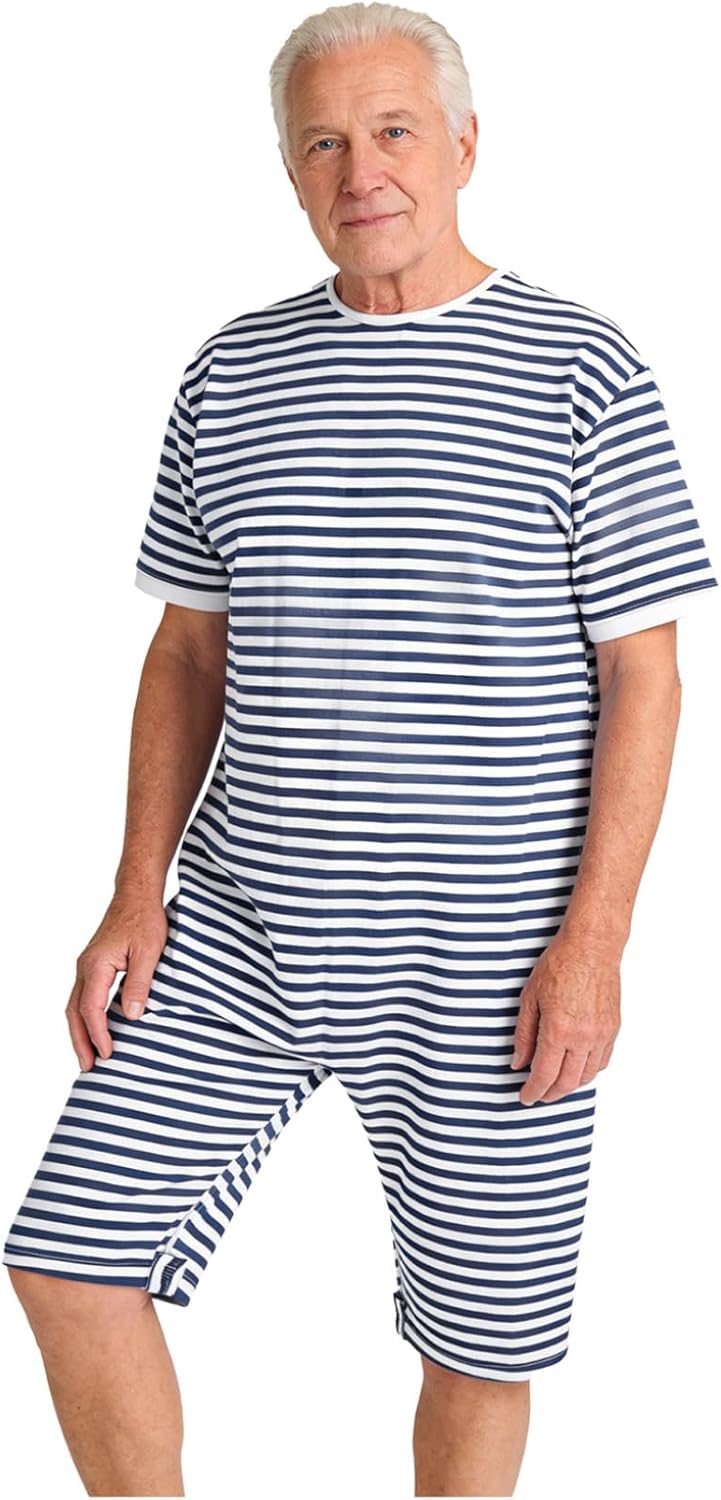 ACSUSS Easy Access Adaptive Jumpsuit for Adults with Back Zipper Anti-Strip Nursing Clothing