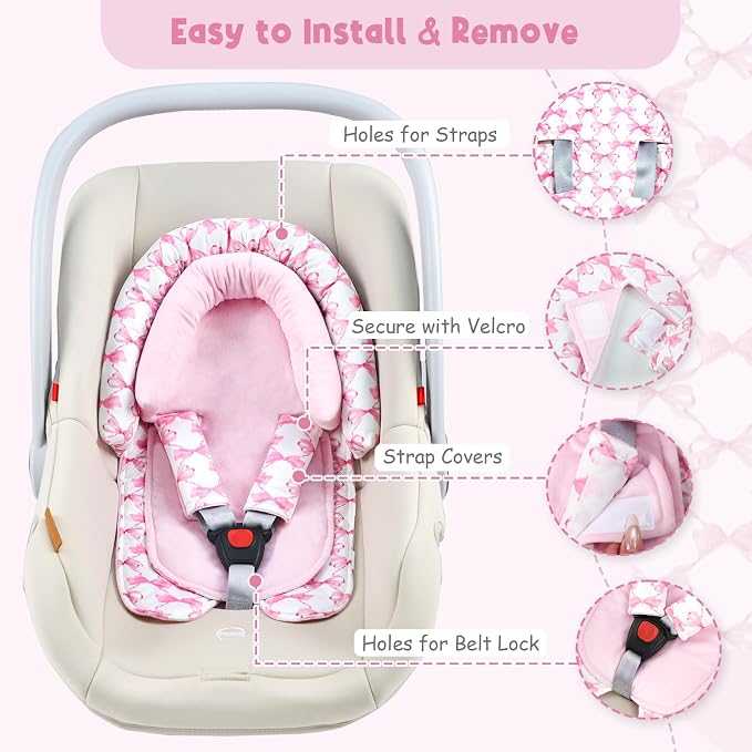 Reductor para asiento de bebé con soporte de cabeza y cuerpo miniatura 5