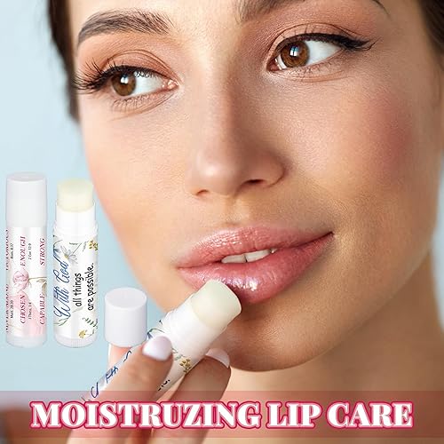 Miniatura 4 de Paquete de 50 regalos religiosos cristianos florales a granel, bálsamos labiales con versículos de la Biblia, recuerdos de fiesta, regalos