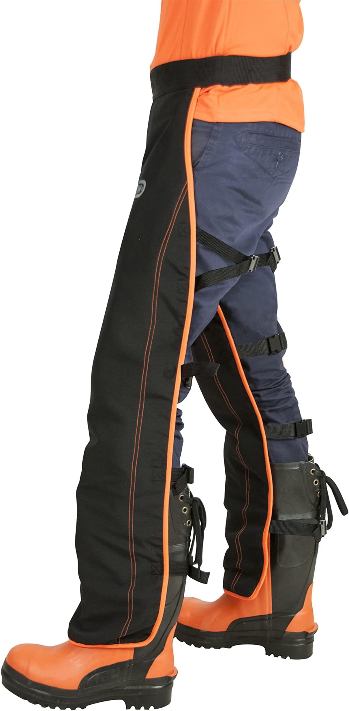 Oregon Chaps with Protective Chainsaw Apron, Adjustable Chainsaw Chaps, One Size Fits All, PPE Clothing Safety Trousers, Black, Type A