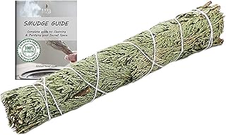 9 Inch Cedar Sage Smudge Stick for Home Cleansing & Negative Energy Clearing | Organic Cedar Smudging Wand | Includes Smud...