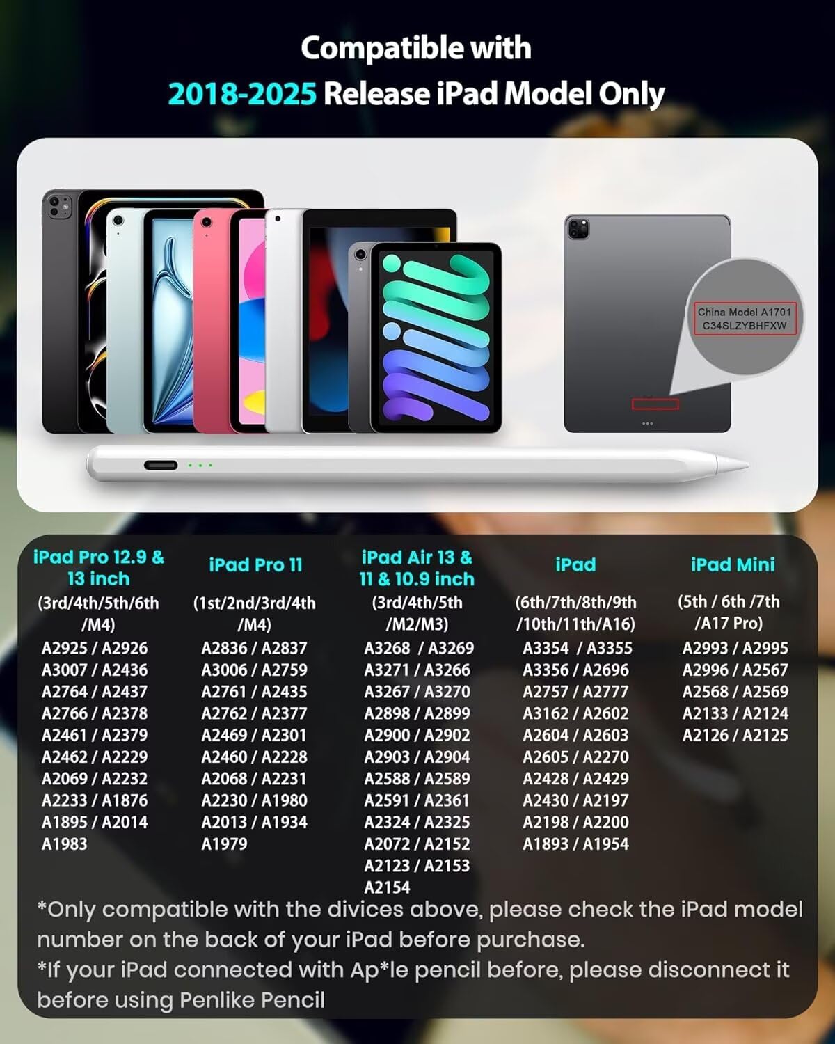 Pencil for Apple iPad A16 10th Generation, Fast Charge St... - Image 2