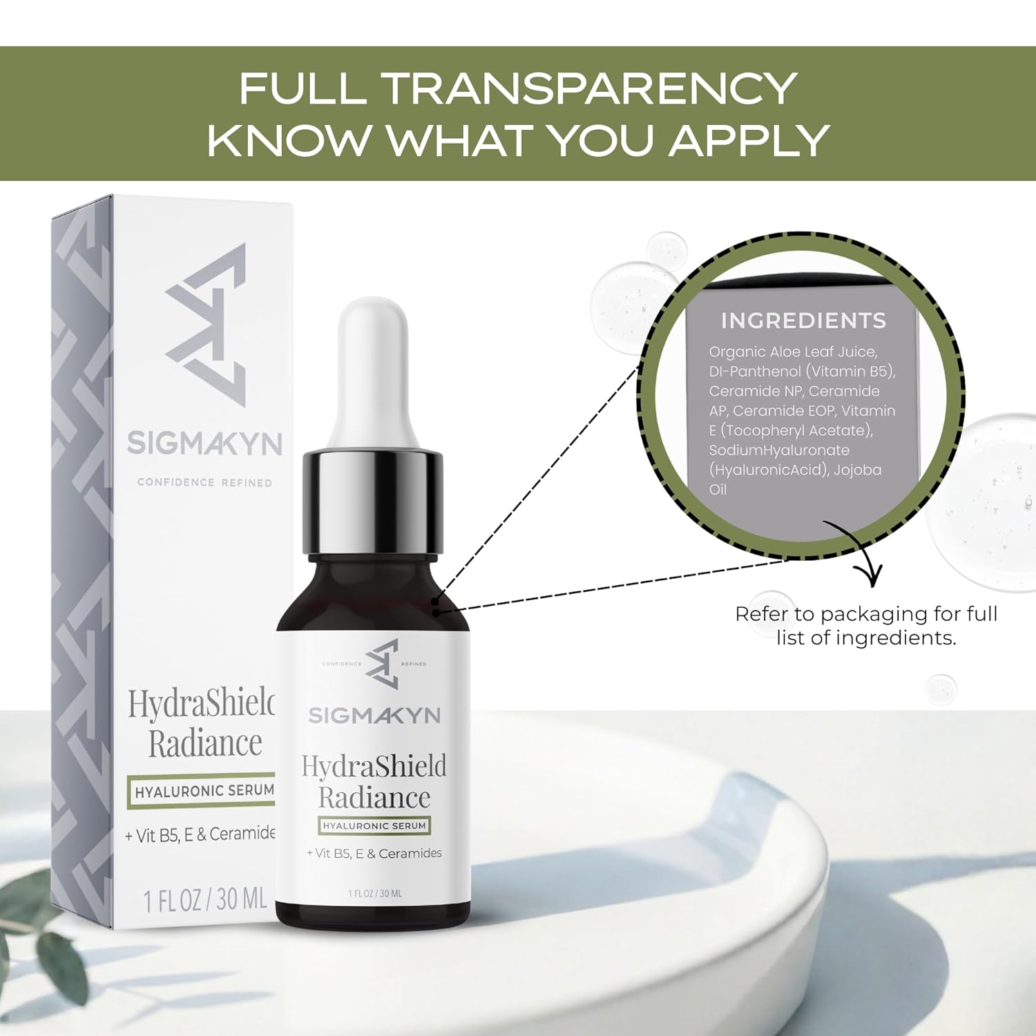 HydraShield Radiance Hyaluronic Acid Serum for Face – Lightweight Hydration for Deep Moisture, Plumping & Smooth Skin – Daily Face Serum for All Skin Types - Image 5