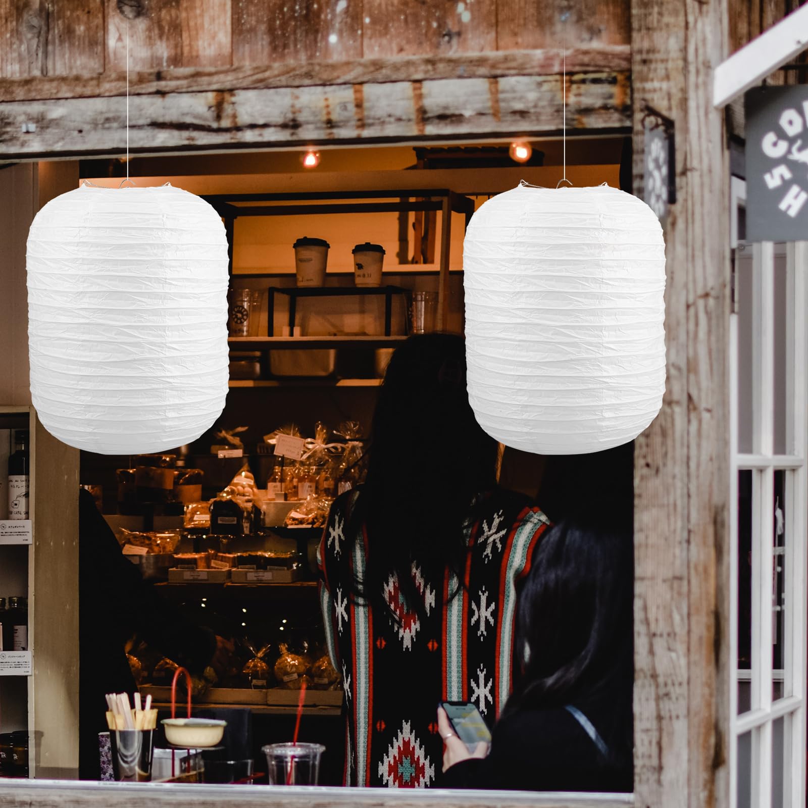 Warmhm 2pcs Paper Ceiling Lamp Foldable Ceiling Lamp Paper Lamp Shade Folding Lamp Shades Folding Light Shade Lamp Shade Wall Lampshade (Lampshade ONLY) - Image 3