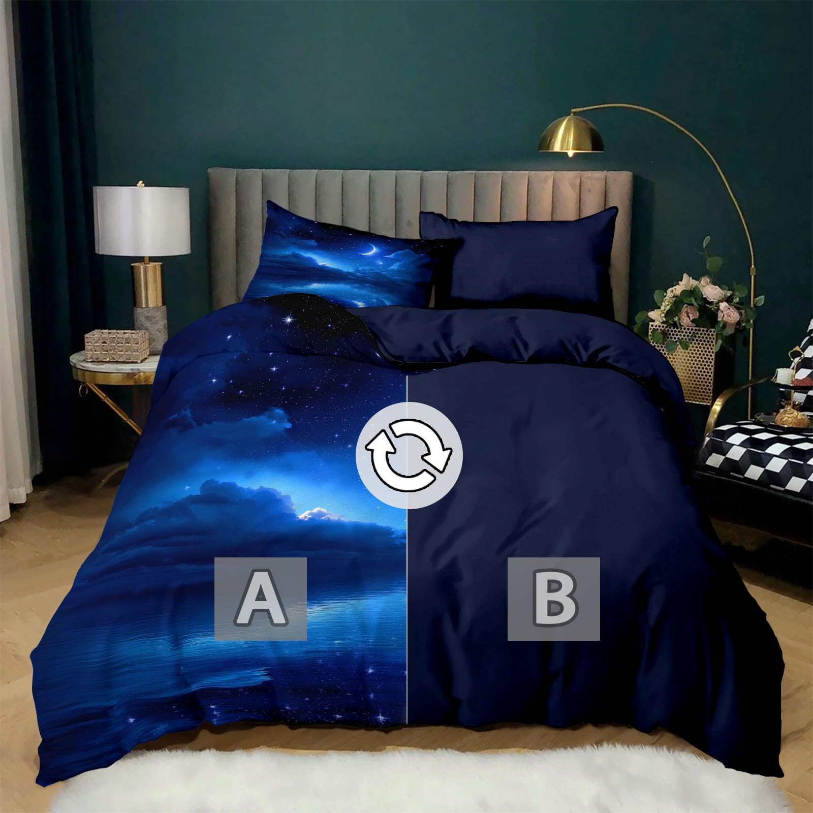Générique Parure da letto in microfibra, 220 x 240 cm, morbida, resistente, traspirante, con cerniera, per ragazze e adolescenti