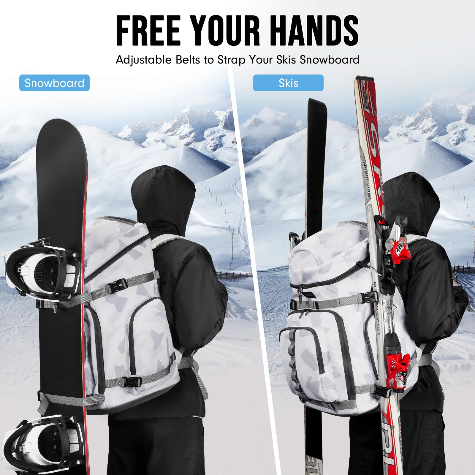 Casque Ski Sac à Dos Ski 65L Imperméable YOREPEK – Avec Compartiment Pour Bottes Et Casque, 8 Poches, Pour Homme Et Femme Casque De Ski Homme Casque Ski Sac à Dos Ski 65L Imperméable YOREPEK – Avec Compartiment Pour Bottes Et Casque, 8 Poches, Pour Homme Et Femme Casque De Ski Homme