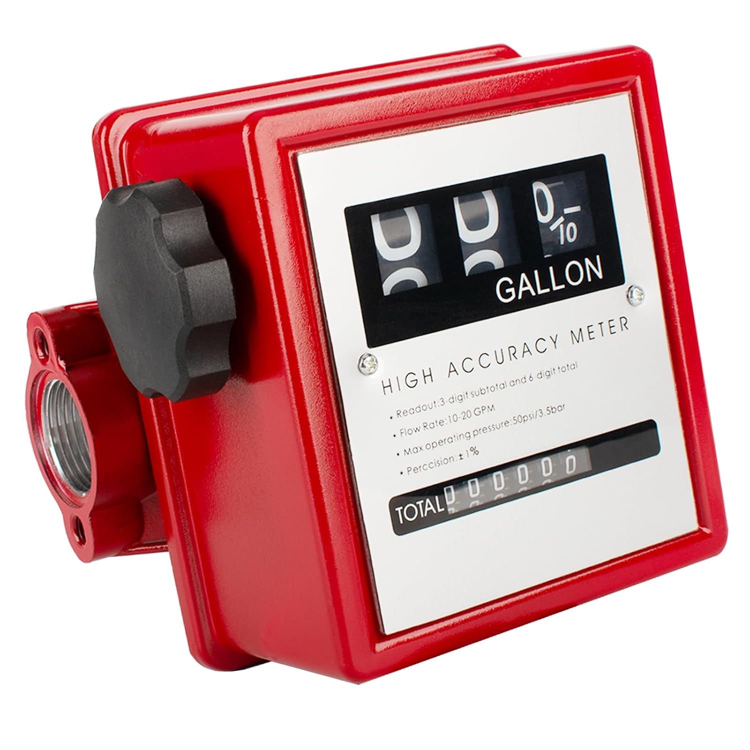 1" Gallon Mechanical Fuel Meter,Diesel FlowMeter for Transfer Pump