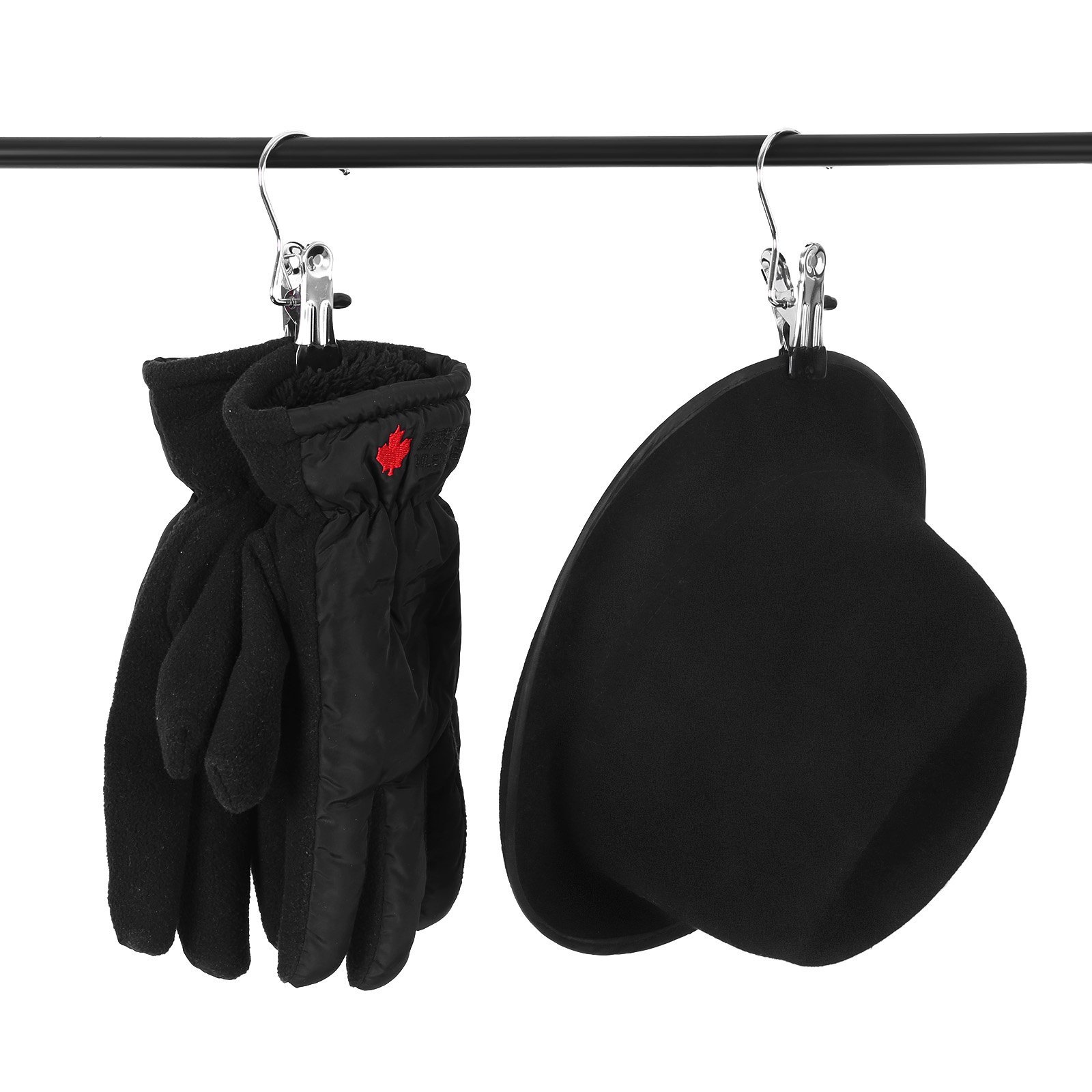SONGMICS wieszaki metalowe, 50 sztuk, wytrzymałe, odporne na rdzę, na buty, ręczniki, skarpetki, srebrne CRI001-50