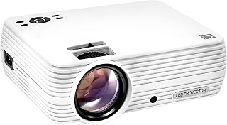 KODAK FLIK X4 Heim-Projektor | 4.0 LCD kompaktes Heimkino-System projiziert bis zu 150 Zoll mit 1080p Kompatibilität & helle Lumen LED-Lampe | VGA/AV/HDMI/USB/TF Eingänge | Fernbedienung