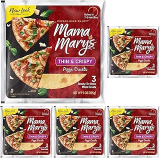 Mama Mary's 7" Pizza Crust, Thin, 9 Ounce (Pack of 5)