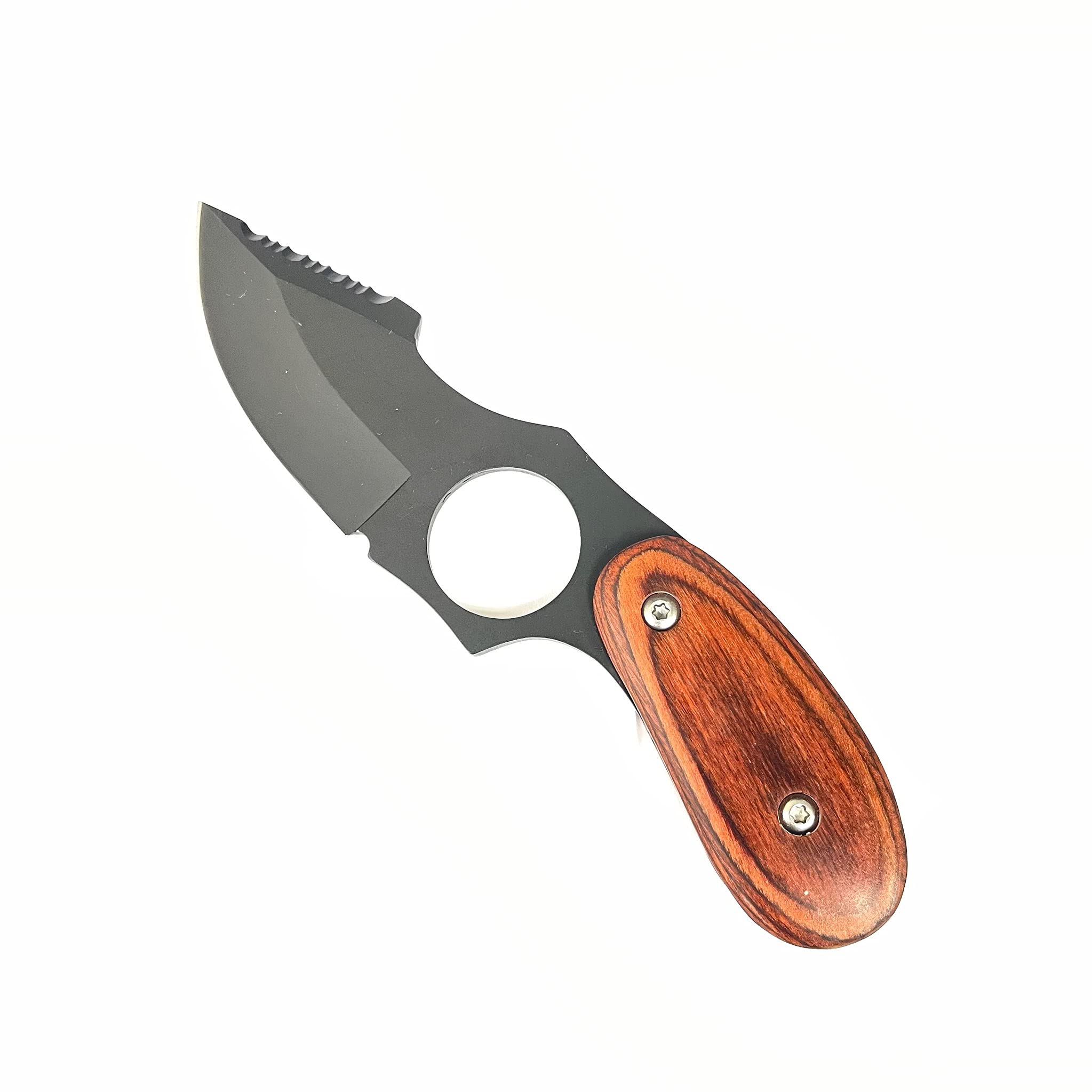 Blazing S. 6.3 inch Fixed Blade Hunting Knife I 2.5 inch Blade I with Finger Hole I Outdoor I Camping I Hunting I Skinning Knife (Matte Blade)