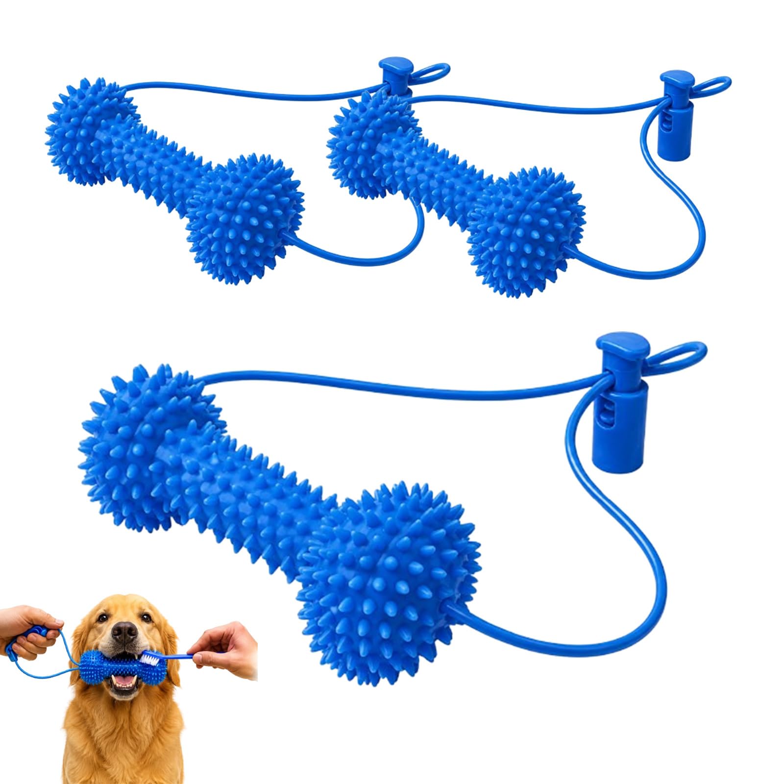Dog Teeth Toy, Bite and Brush Dental Toy for Dogs, Woof Dental Chew Toy, Mouth Open Design for Easy Brushing, Soft Rubber Gum Care, Fits Most Dog Breeds (3PCS)
