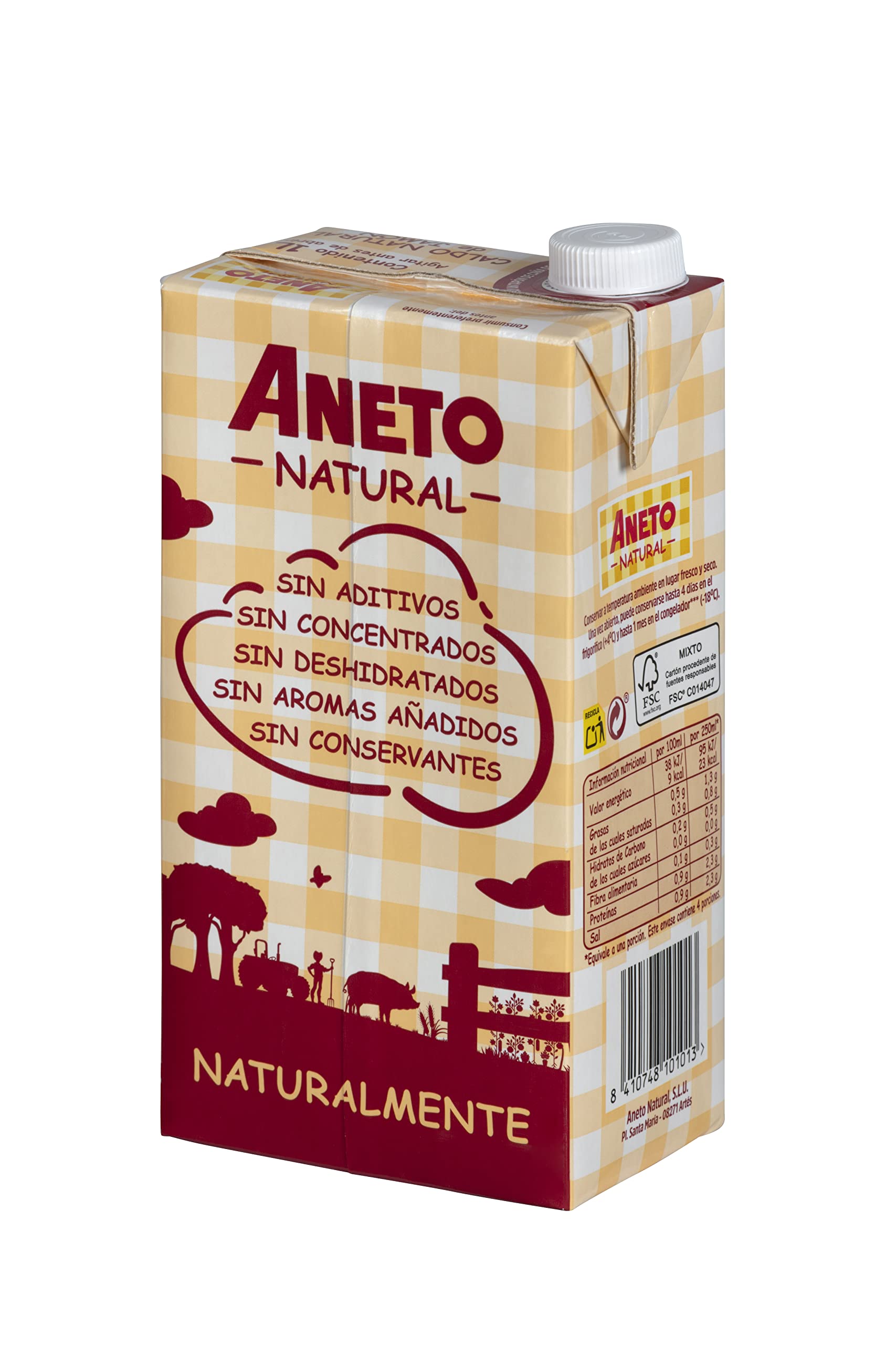 Aneto Natural Caldo de Jamón, 1L