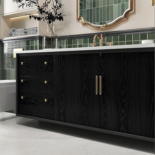 Miniatura 4 de Papel adhesivo de madera negra texturizada, papel tapiz autoadhesivo de grano de madera para armarios, encimeras de pared, rollo de vinilo para