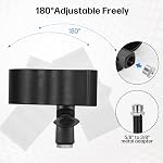 BILIONE Large Microphone Clip for Mics with Outer Diameter 1.26" to 2.3" | Adjustable Mic Holder, Premium ABS, Inside sponge to protect microphones, With 5/8" Male to 3/8" Female Screw Adapter