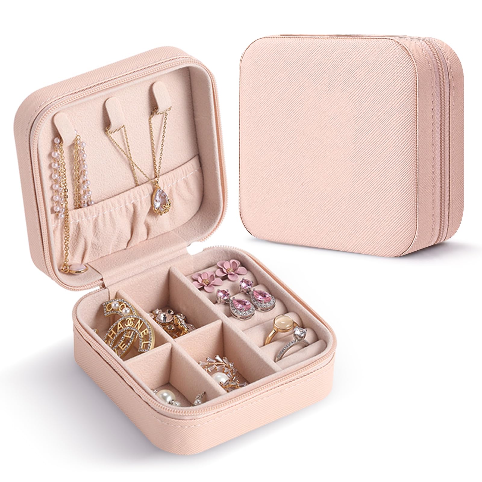 BTS Merch Jewelry Box, Small Travel Jewelry Case for BTS Fans Gift, Organizer Storage for Ring, Earrings, Bracelet