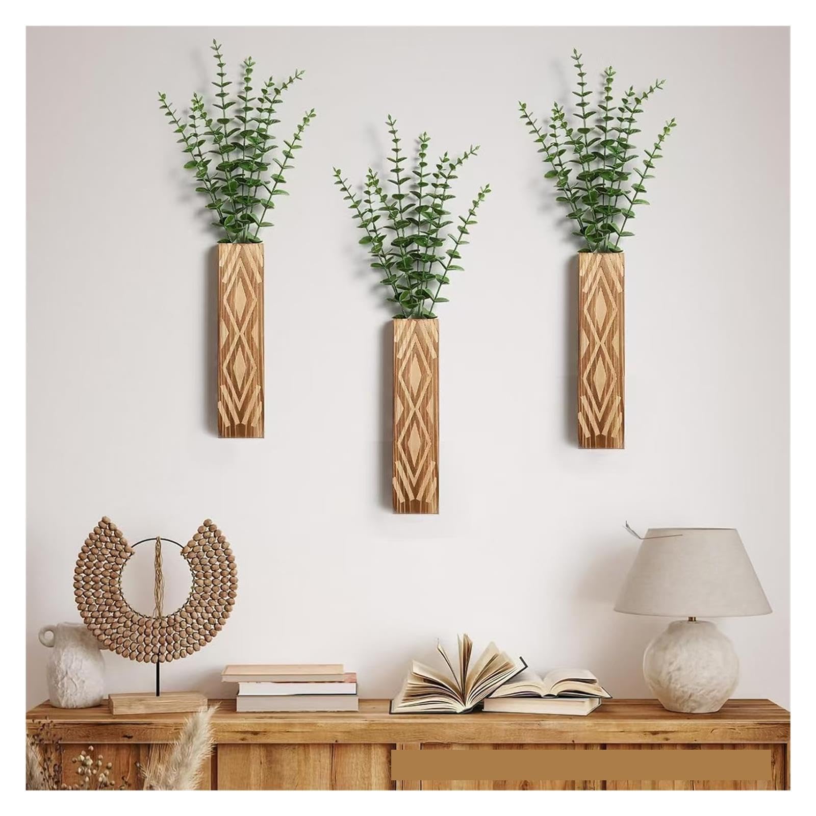 3 Stück Blumenständer aus Holz for die Wohnzimmerwand Für Haushalt