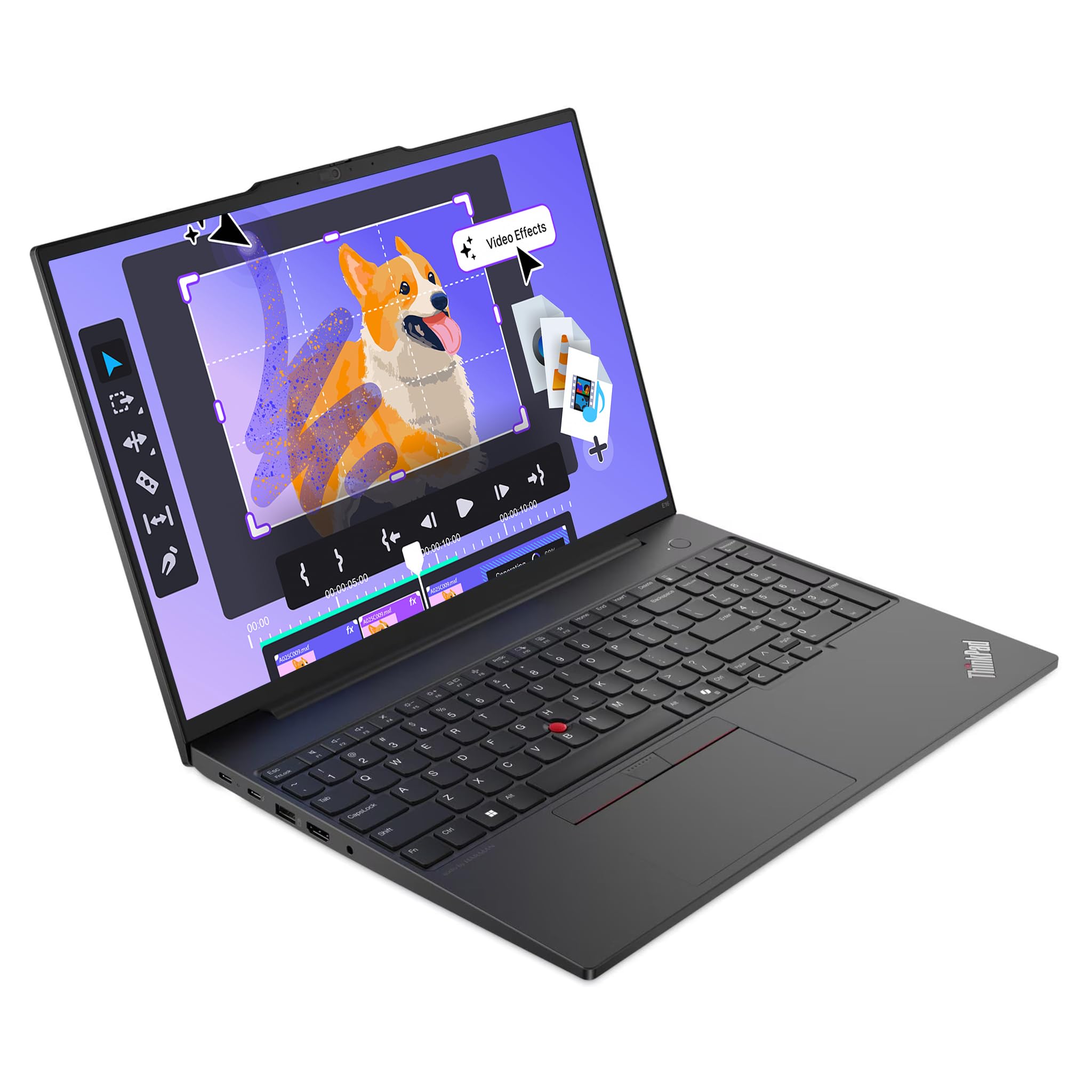 Lenovo ThinkPad E16 Gen 2 Business Laptop, Intel Core Ultra 5-125H, 16 GB DDR5 RAM, 512 GB PCIe SSD, 16" FHD+ Display, Integrated Intel Arc Graphics, Backlit QWERTZ Tastatur, Windows 11 Pro, Black