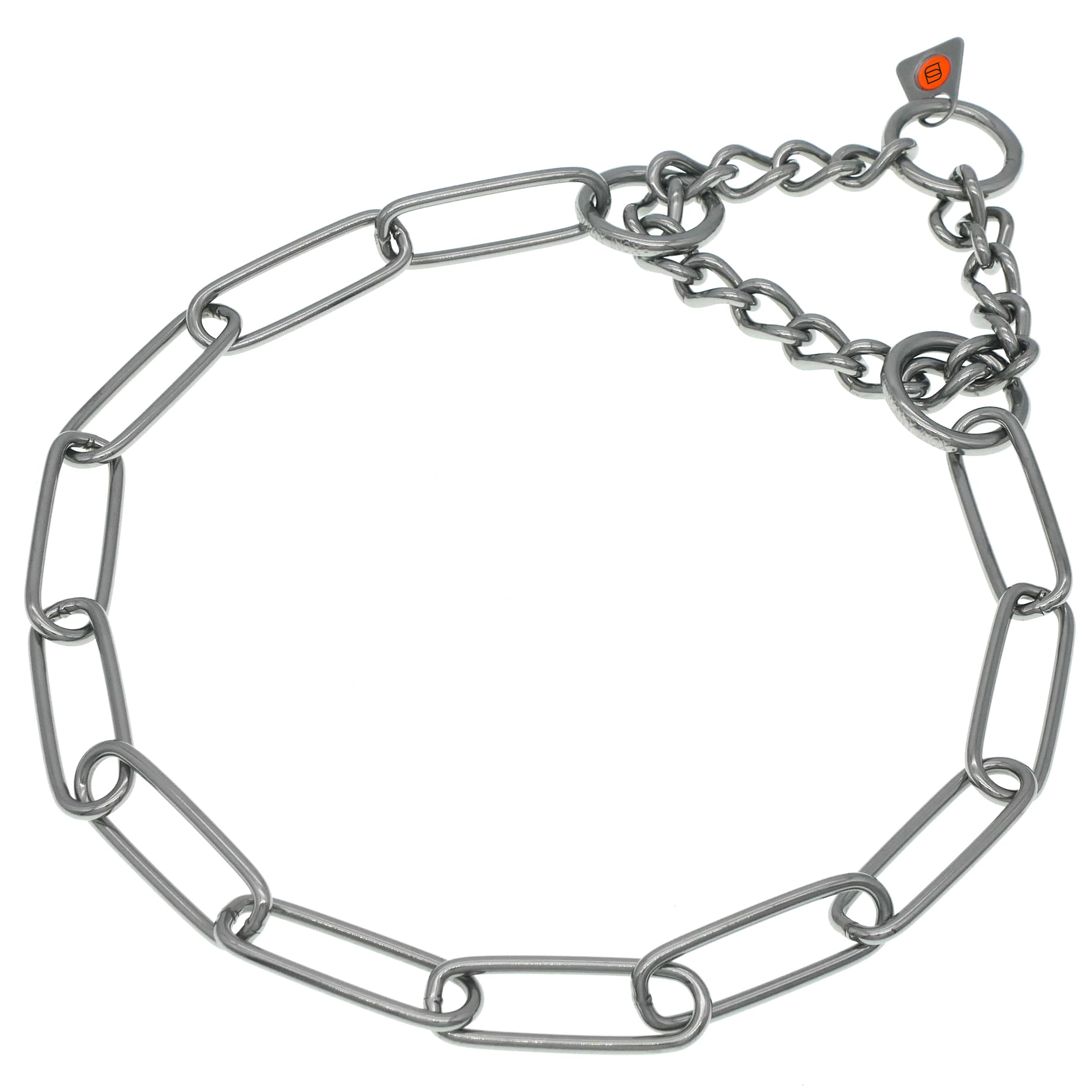 Sprenger - Collar para perros con cadena de tracción, 3 mm, acero inoxidable, para perros de pelo largo, hasta 55 kg (50 cm)