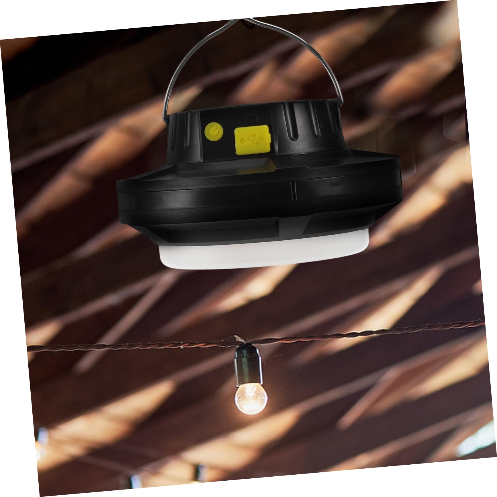 Linterna Solar Camping Recargable USB Luz Emergencia Portátil Rotativa para Senderismo y Viajes al Aire