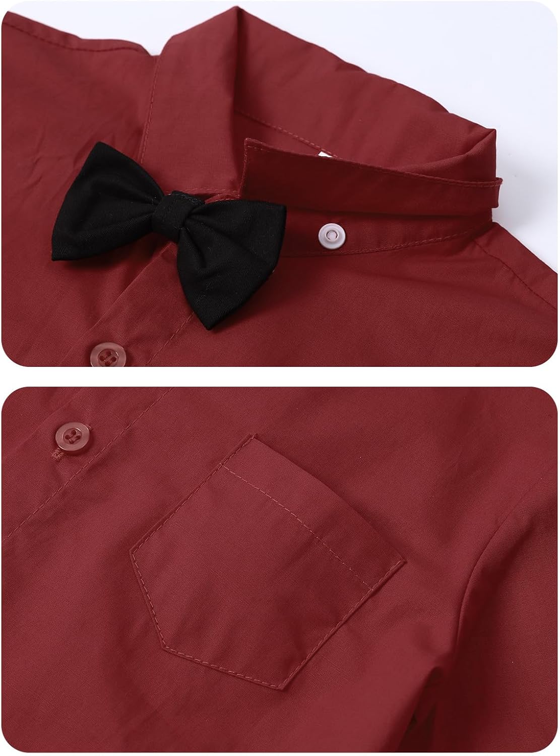 A&J DESIGN Toddler Boy Suit Formal Outfit Baby Dress Clothes Kids Set 12 Months-6 Years, Shirt & Pants & Bow Tie & Suspender - Image 5