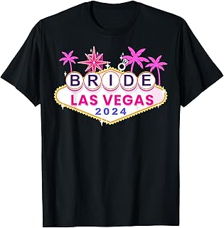 Vegas Bride Squad 2024, Married in Vegas Bachelorette Party T-Shirt