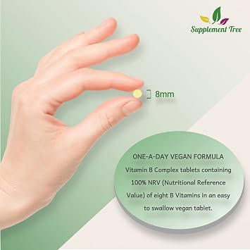 Vitamin B Complex 365 Tablets - with B1, B2, B3, B5, B6, B12, Biotin, Folic Acid - UK Manufactured